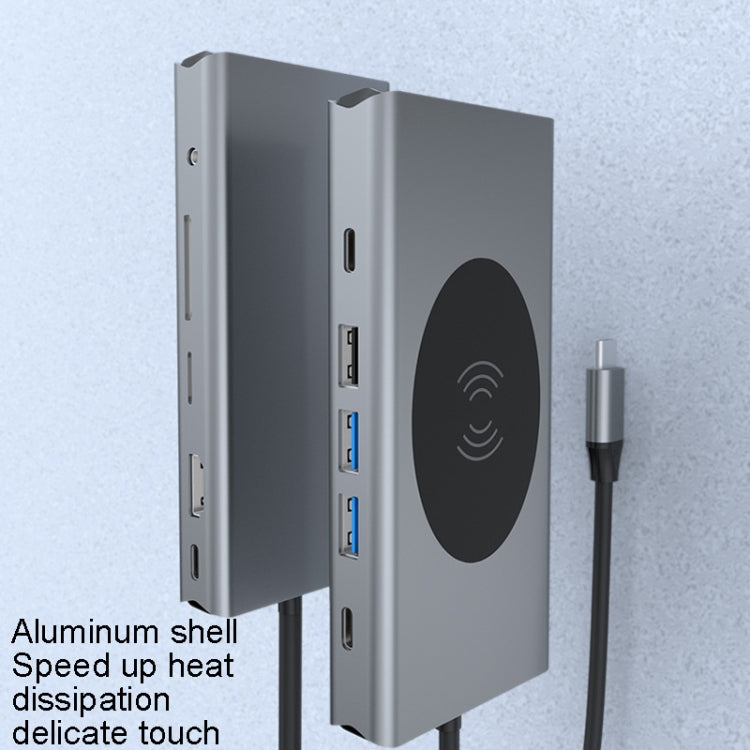 BX13V 13 In 1 Type-C Docking Station Wireless Charging Hub - USB HUB by PMC Jewellery | Online Shopping South Africa | PMC Jewellery