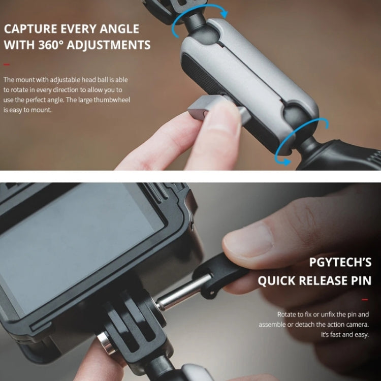 PGYTECH Action Camera Handlebar Mount For Insta360 ONE / ONE R / OSMO Action / GoPro - Bicycle Handlebar Mount by PGYTECH | Online Shopping South Africa | PMC Jewellery