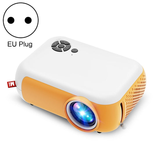 A10 480x360 Pixel Projector Support 1080P Projector ,Style: Same-screen White Yellow(EU Plug) - Mini Projector by PMC Jewellery | Online Shopping South Africa | PMC Jewellery | Buy Now Pay Later Mobicred