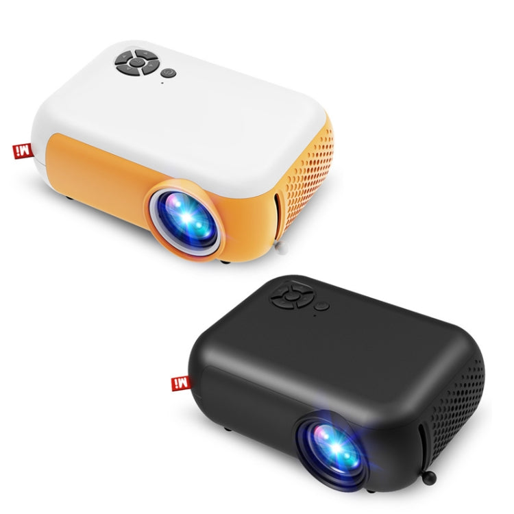 A10 480x360 Pixel Projector Support 1080P Projector ,Style: Same-screen White Yellow(EU Plug) - Mini Projector by PMC Jewellery | Online Shopping South Africa | PMC Jewellery | Buy Now Pay Later Mobicred