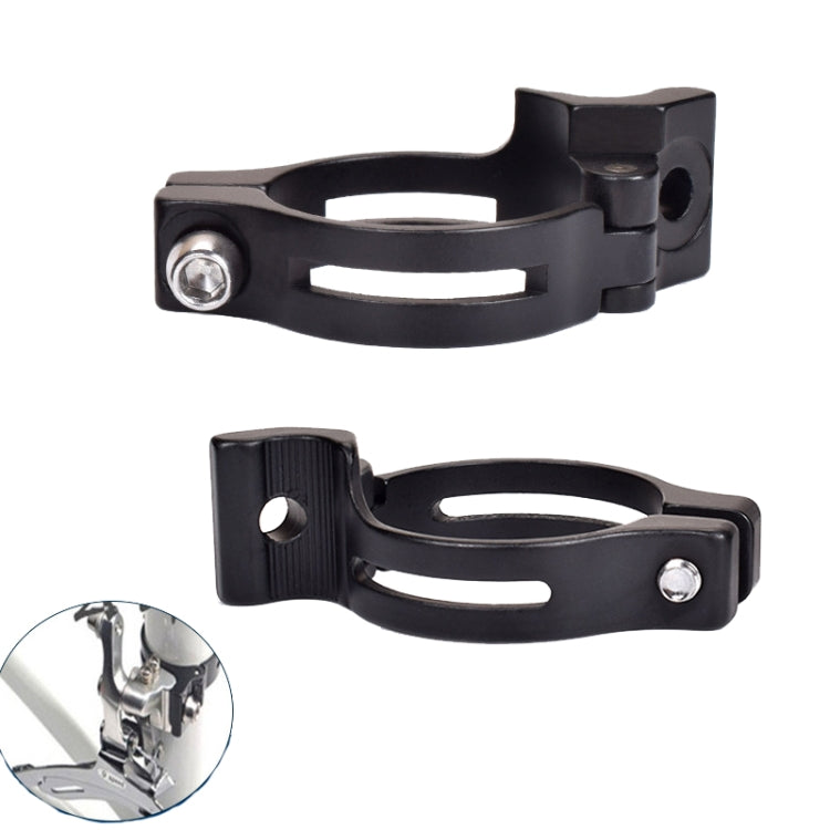 FMFXTR Bike Front Derailleur Clamp Straight Lock Turn to Clamp Converting Seat(Black 34.9mm) - Pipe clamps by FMFXTR | Online Shopping South Africa | PMC Jewellery