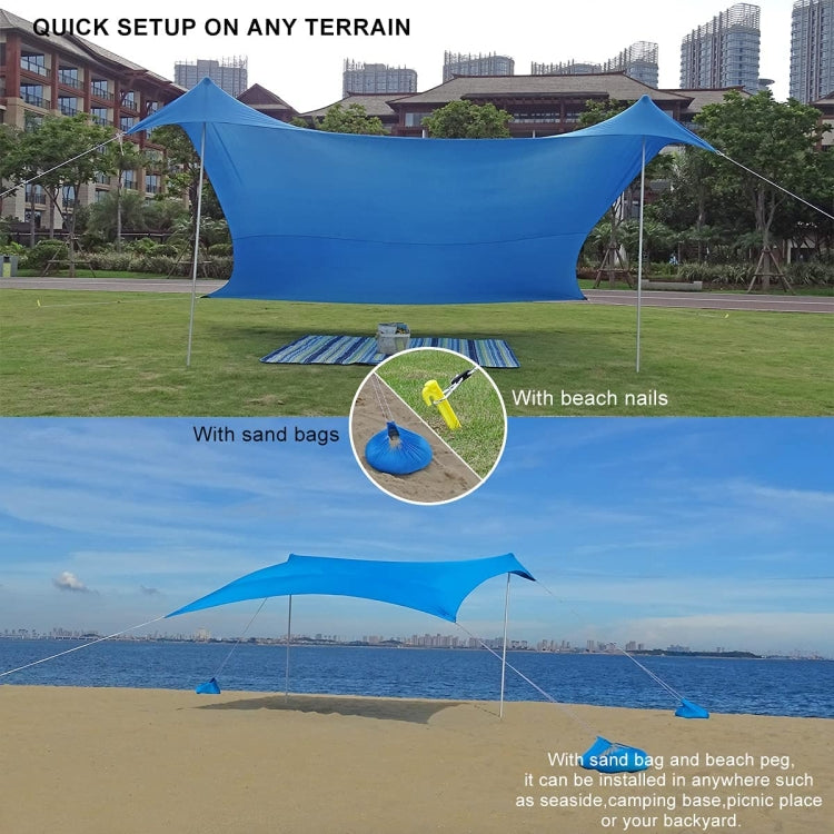 Outdoor Beach Lycra Canopy Camping Tent Sunshade Fishing Tent, Size: 210x160x150cm(Blue) - Tents & Accessories by PMC Jewellery | Online Shopping South Africa | PMC Jewellery