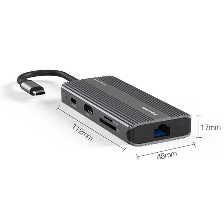 Blueendless 8K/30Hz Type-C To Gigabit Ethernet USB3.1 Docking Station(8 in 1) - USB HUB by Blueendless | Online Shopping South Africa | PMC Jewellery | Buy Now Pay Later Mobicred