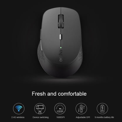 Rapoo M300G 1600DPI 3 Keys Laptop Office Silent Wireless Bluetooth Mouse(Deep Gray) - Wireless Mice by Rapoo | Online Shopping South Africa | PMC Jewellery | Buy Now Pay Later Mobicred