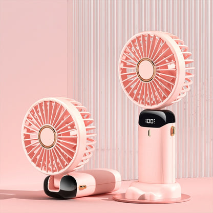 USB Handheld Digital Display Folding Aromatherapy Fan, Battery Capacity: 5000mAh(N15 Pink) - Electric Fans by PMC Jewellery | Online Shopping South Africa | PMC Jewellery | Buy Now Pay Later Mobicred