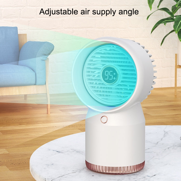 Spray Humidified LED Digital Display Office Home Fan, Style: USB Direct Plug(White) - Electric Fans by PMC Jewellery | Online Shopping South Africa | PMC Jewellery | Buy Now Pay Later Mobicred