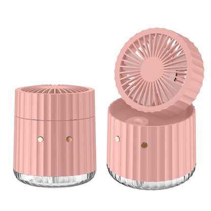 PW01 USB Water Cooling Mini Fan Desktop Turbo LED Spray Humidifying Air Cooler(Pink) - Electric Fans by PMC Jewellery | Online Shopping South Africa | PMC Jewellery | Buy Now Pay Later Mobicred