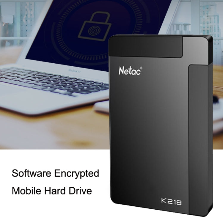 Netac K218 High Speed 2.5 Inch Software Encrypted Mobile Hard Drive, Capacity: 2TB - External Hard Drives by Netac | Online Shopping South Africa | PMC Jewellery | Buy Now Pay Later Mobicred