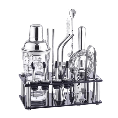 17 in 1 400ml Glass Shaker with Graduated Shaker Set(K17-3) - Bartending Tools by PMC Jewellery | Online Shopping South Africa | PMC Jewellery