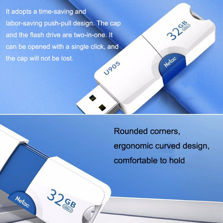 Netac U905 High Speed USB3.0 Retractable Car Music Computer USB Flash Drive, Capacity: 256GB - USB Flash Drives by Netac | Online Shopping South Africa | PMC Jewellery | Buy Now Pay Later Mobicred