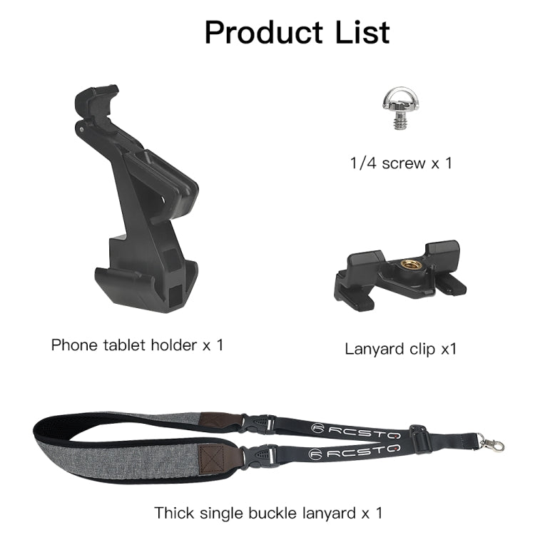 RCSTQ Remote Control Phone Tablet Bracket for DJI Mavic 3/Mini 2/Mini 3 Pro,Style: With Thick Lanyard - Holder Series by RCSTQ | Online Shopping South Africa | PMC Jewellery | Buy Now Pay Later Mobicred