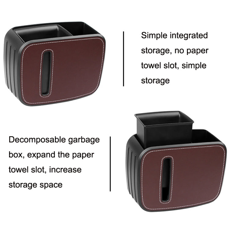 Car Drain Tissue Box Umbrella Storage Pocket Bag Storage Box Car Trash Can(Flip Fur Gray) - Tissue Boxes by PMC Jewellery | Online Shopping South Africa | PMC Jewellery | Buy Now Pay Later Mobicred