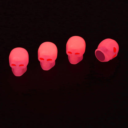 1 Sets Car Tire Luminous Valve Cap Motorcycle Skull Valve Core Cap(Red) - Tire Valve Caps by PMC Jewellery | Online Shopping South Africa | PMC Jewellery