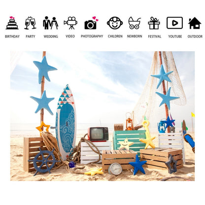 2.1m X 1.5m Beach Surfboard Photography Background Cloth - Other by PMC Jewellery | Online Shopping South Africa | PMC Jewellery