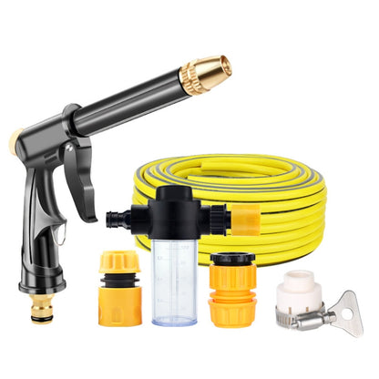 High Pressure Car Wash Hose Telescopic Watering Sprinkler, Style: H2+3 Connector+10m Tube+Foam Pot - Car Washer & Accessories by PMC Jewellery | Online Shopping South Africa | PMC Jewellery