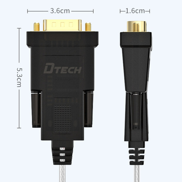 DTECH DT-5002F 1m USB To RS232 Serial Line DB9 Needle COM Port - RS485 / RS232 Series by DTECH | Online Shopping South Africa | PMC Jewellery | Buy Now Pay Later Mobicred