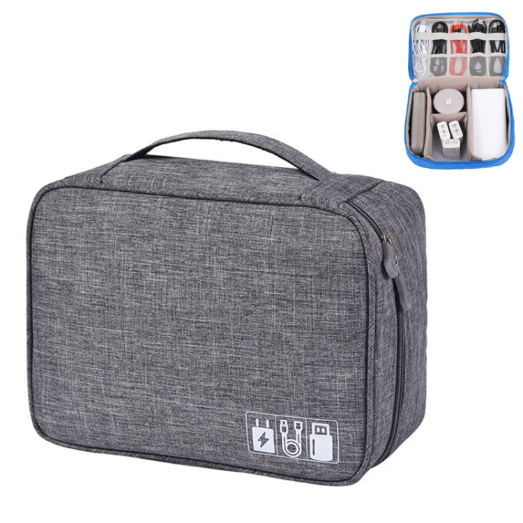 Multifunctional Cationic Digital U Disk Data Cable Storage Bag(Grey) - Other by PMC Jewellery | Online Shopping South Africa | PMC Jewellery | Buy Now Pay Later Mobicred