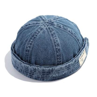 GEGEEN DOMOG Cowboy Landlord Hat Literary Melon Cap Retro Sailor Hat(Denim Blue) - Peaked Cap by GEGEEN DOMOG | Online Shopping South Africa | PMC Jewellery