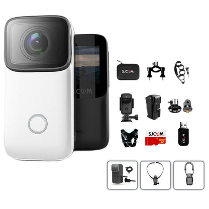 C200 4K Face Recognition WIFI Anti-Shake Outdoor Cycling Waterproof Sports Camera(White Set) - Video Cameras by PMC Jewellery | Online Shopping South Africa | PMC Jewellery | Buy Now Pay Later Mobicred