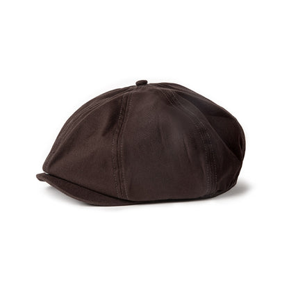 Men Retro Oil Wax Newsboy Hat Beret Painter Octagonal Hat, Head Circumference Size: M 57-60cm(Coffee) - Peaked Cap by PMC Jewellery | Online Shopping South Africa | PMC Jewellery