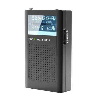 R06 Small FM/AM Pointer Frequency Adjustment Radios With Antenna Pocket Retro Radio(Black) - Radio Player by PMC Jewellery | Online Shopping South Africa | PMC Jewellery | Buy Now Pay Later Mobicred