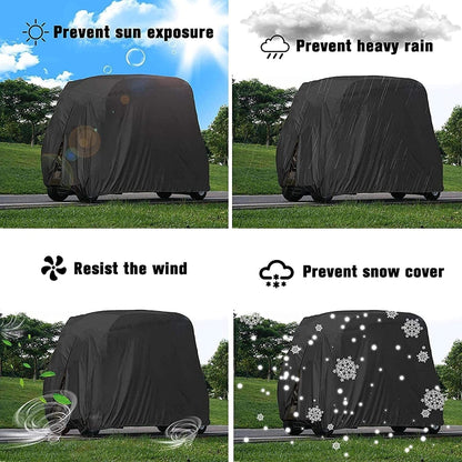 210D Oxford Cloth Golf Cart Cover Scooter Kart Dust Cover, Specification: 285 x 122 x 168cm(Black) - Dust Covers by PMC Jewellery | Online Shopping South Africa | PMC Jewellery