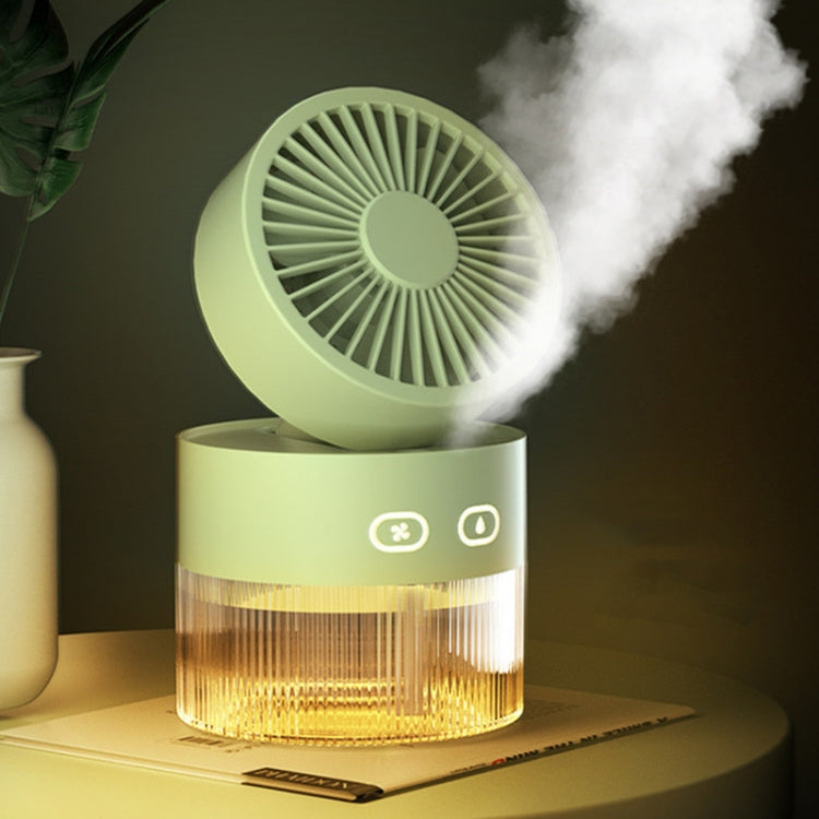 OM008 Desktop Foldable Spray Humidification Mini USB Water Cooling Fan(Mousse Green) - Electric Fans by PMC Jewellery | Online Shopping South Africa | PMC Jewellery | Buy Now Pay Later Mobicred