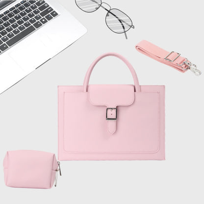 S176 Portable Waterproof Laptop Bag with Power Pack, Size: 14 inches(Cherry Pink) - 14.1 inch by PMC Jewellery | Online Shopping South Africa | PMC Jewellery | Buy Now Pay Later Mobicred