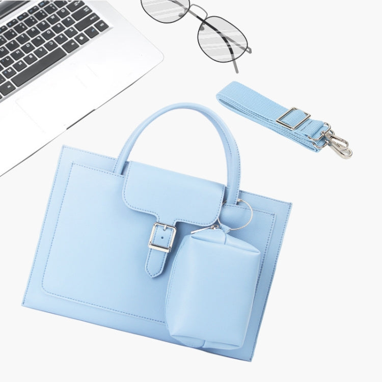 S176 Portable Waterproof Laptop Bag with Power Pack, Size: 14 inches(Sky Blue) - 14.1 inch by PMC Jewellery | Online Shopping South Africa | PMC Jewellery | Buy Now Pay Later Mobicred