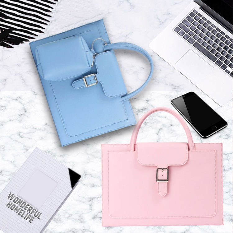 S176 Portable Waterproof Laptop Bag with Power Pack, Size: 14 inches(Sky Blue) - 14.1 inch by PMC Jewellery | Online Shopping South Africa | PMC Jewellery | Buy Now Pay Later Mobicred