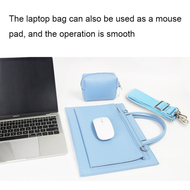 S176 Portable Waterproof Laptop Bag with Power Pack, Size: 14 inches(Sky Blue) - 14.1 inch by PMC Jewellery | Online Shopping South Africa | PMC Jewellery | Buy Now Pay Later Mobicred