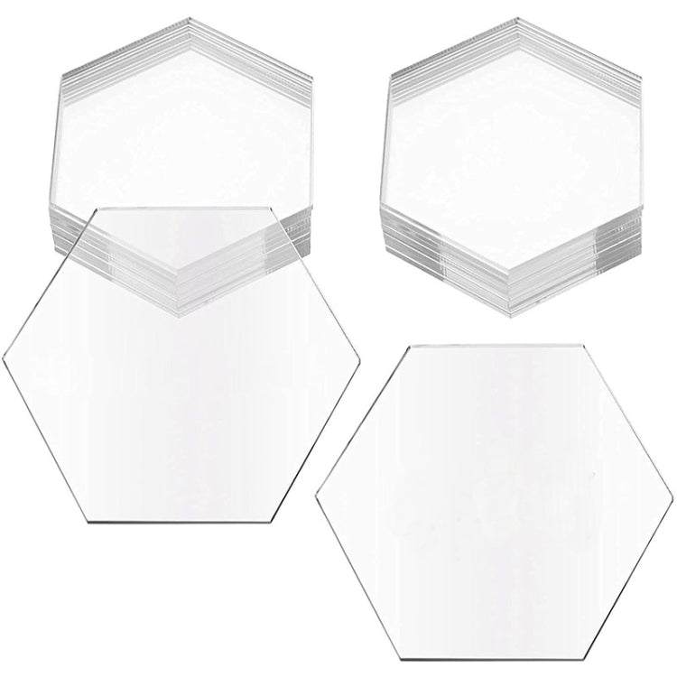 10 PCS Clear Hexagon Acrylic Seat Card Guest Business Card Logo Decoration DIY Board - Name Card Holder by PMC Jewellery | Online Shopping South Africa | PMC Jewellery