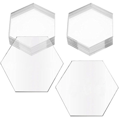 10 PCS Clear Hexagon Acrylic Seat Card Guest Business Card Logo Decoration DIY Board - Name Card Holder by PMC Jewellery | Online Shopping South Africa | PMC Jewellery