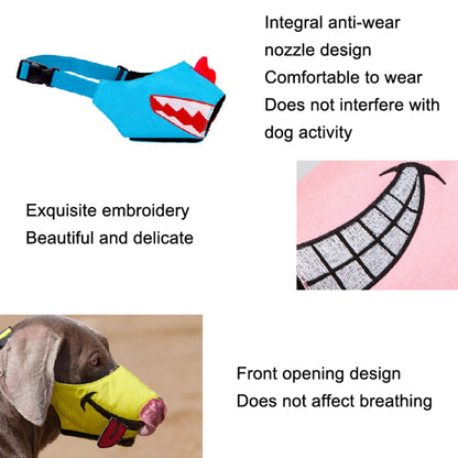 Cartoon Dog Mouth Cover Anti-Bite Nylon Dog Mask, Size: M(Pink) - Mouth Cover by PMC Jewellery | Online Shopping South Africa | PMC Jewellery