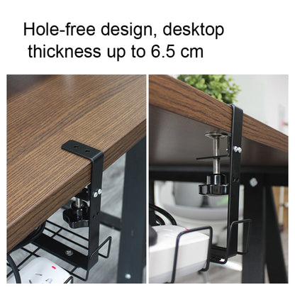 Under Desk Cable Management Tray Carbon Steel Cable Organizer Cable Storage Rack - Shelf & Hooks by PMC Jewellery | Online Shopping South Africa | PMC Jewellery