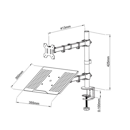 Laptop Stand Desktop LCD Dual Purpose Computer Lift Rotatable Dual Screen Bracket - Laptop Stand by PMC Jewellery | Online Shopping South Africa | PMC Jewellery | Buy Now Pay Later Mobicred