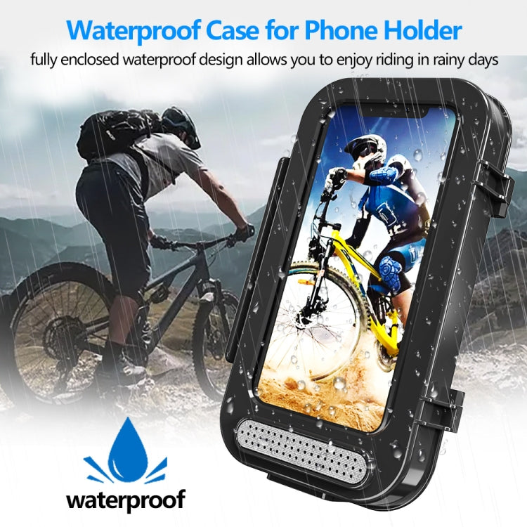 Bicycle Waterproof Bag Motorcycle Transparent Flip Phone Holder(Black) - Holders by PMC Jewellery | Online Shopping South Africa | PMC Jewellery | Buy Now Pay Later Mobicred