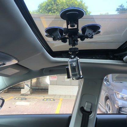 Car General Purpose Vehicle Bracket Suction Cup Fixed Glass Video Shooting Base, Shape: Suction Cup+PTZ - Holder by PMC Jewellery | Online Shopping South Africa | PMC Jewellery | Buy Now Pay Later Mobicred