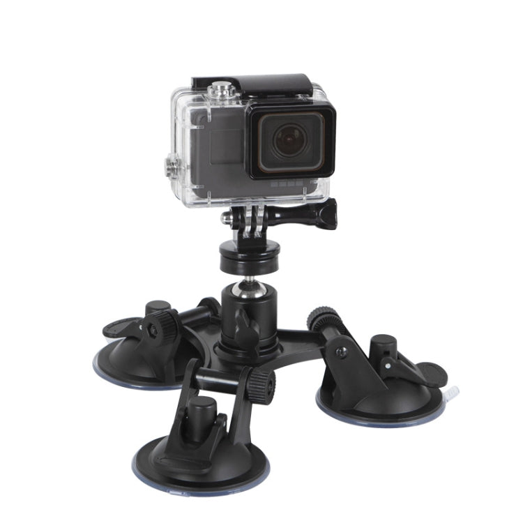 Car General Purpose Vehicle Bracket Suction Cup Fixed Glass Video Shooting Base, Shape: Suction Cup+PTZ+Gopro Screw - Holder by PMC Jewellery | Online Shopping South Africa | PMC Jewellery | Buy Now Pay Later Mobicred