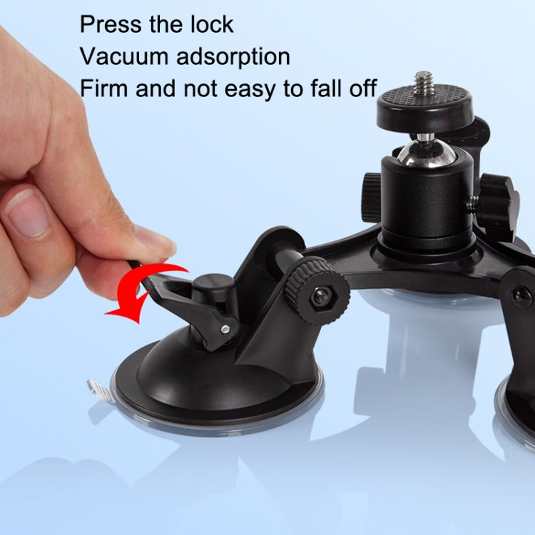 Car General Purpose Vehicle Bracket Suction Cup Fixed Glass Video Shooting Base, Shape: Suction Cup+PTZ+Gopro Screw - Holder by PMC Jewellery | Online Shopping South Africa | PMC Jewellery | Buy Now Pay Later Mobicred