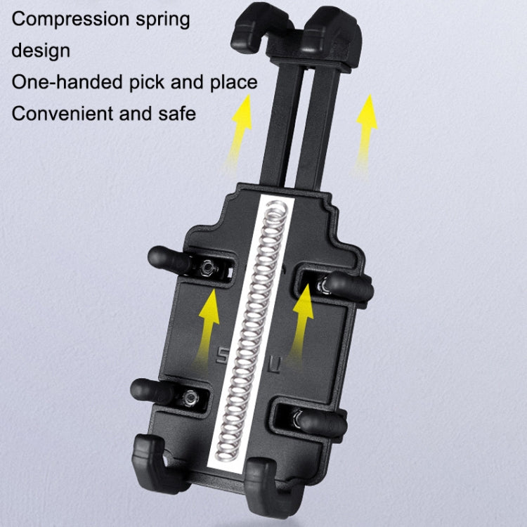 SMNU SM008 Motorcycle Aluminum Alloy Polyclaw Phone Bracket(Rearview Mirror Installation) - Holder by SMNU | Online Shopping South Africa | PMC Jewellery | Buy Now Pay Later Mobicred