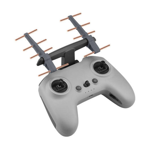 BRDRC Remote Control Eight Wood Antenna Signal Enhancer Suitable For DJI FPV Combo(Gray Red Copper) - Other Accessories by BRDRC | Online Shopping South Africa | PMC Jewellery | Buy Now Pay Later Mobicred