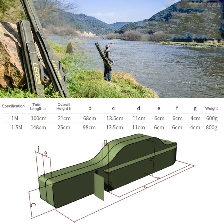 LEO 27746 Folding Fishing Rod Bag Long Fishing Gear Soft Bag, Length: 1.5m Army Green - Storage Boxes & Storage Bags by LEO | Online Shopping South Africa | PMC Jewellery