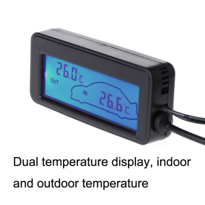 Car Inside and Outside Backlit Mini Digital Thermometer(Blue) - Clocks & Car Meters by PMC Jewellery | Online Shopping South Africa | PMC Jewellery