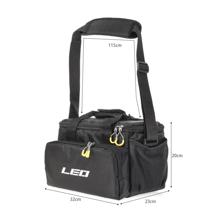 LEO 28048 Thickening Square Road Sub Bag Bait Wheel Fishing Gear Bag(Black) - Storage Boxes & Storage Bags by LEO | Online Shopping South Africa | PMC Jewellery