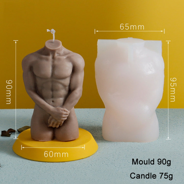 DIY Handmade Scented Candle Body Silicone Mold(Holding Hand Man) - Arts & Crafts by PMC Jewellery | Online Shopping South Africa | PMC Jewellery