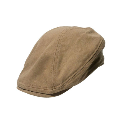 Retro Forward Cap Linen Cap Spring And Summer Beret(Dark Khaki) - Peaked Cap by PMC Jewellery | Online Shopping South Africa | PMC Jewellery