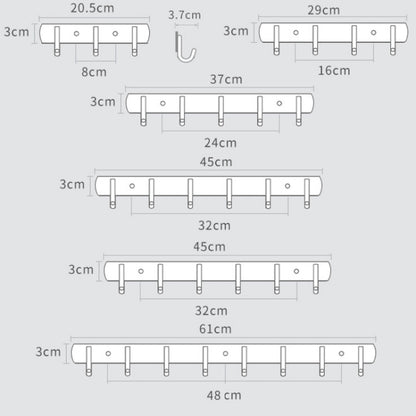 304 Stainless Steel No Punching Door Rear Coat Hook, Specification: 4 Hooks - Shelf & Hooks by PMC Jewellery | Online Shopping South Africa | PMC Jewellery