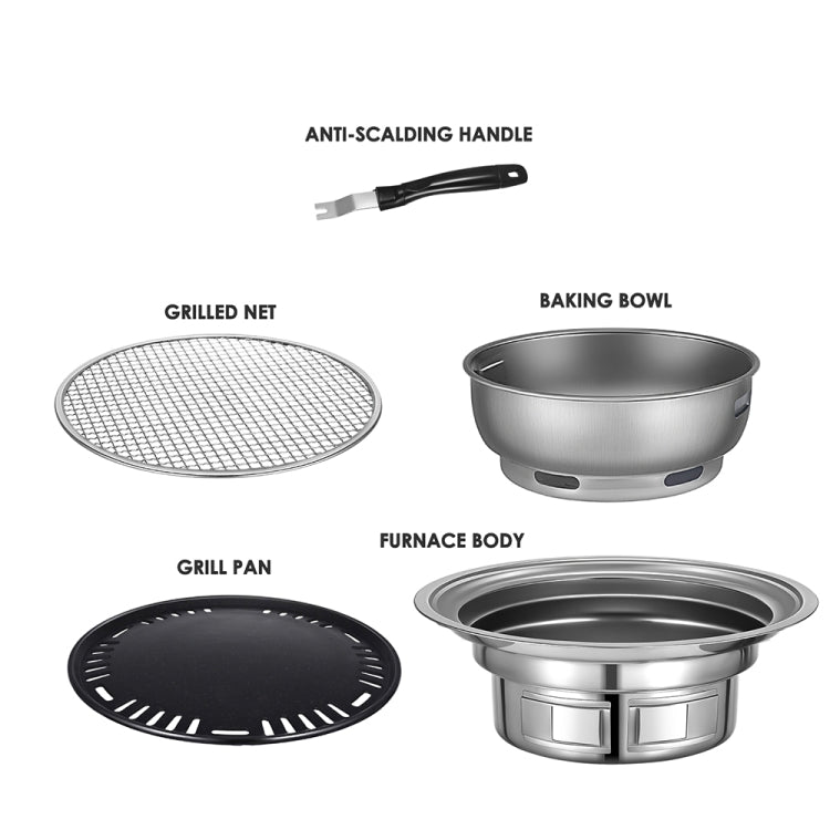 Home Multifunctional Adjustable Fire Barbecue Grill, Size: L (Pan+Net) - Cookwares & Tablewares by PMC Jewellery | Online Shopping South Africa | PMC Jewellery