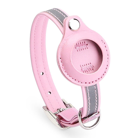 For Airtag Tracker Protective Cover Pet PU Collar, Specification: M(Pink) - Pet Series by PMC Jewellery | Online Shopping South Africa | PMC Jewellery